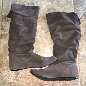 Steve Madden grey/brown slouch boots